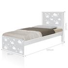 Cama Solteiro Barcelona Nuvem Cinza Menino E Menina Colchão