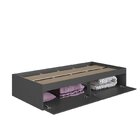 Cama Solteiro Baú Juvenil Com 2 Portas Basculantes 80 Tókio