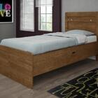 Cama Solteiro Baú Larissa Malbec