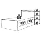 Cama Solteiro Bibox Baú Castanho 2 Gavetas E Prateleiras 0,88