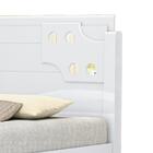 Cama Solteiro Bibox Com Auxiliar Luiza Branco Vitamov