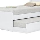 Cama Solteiro Bibox Com Auxiliar Luiza Branco Vitamov