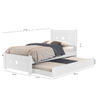 Cama Solteiro Bicama Auxiliar 2 Colchões Resistente Sol Cor B