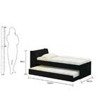 Cama Solteiro Bicama Ditália Bb-28 Preto
