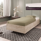 Cama Solteiro Box Urza Amarula Com Colchão