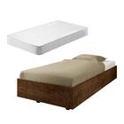 Cama Solteiro Box Urza Malbec Com Colchão