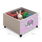 Cama Solteiro Branco C/ Mel C/ Baú Filhote Rosa