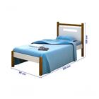 Cama Solteiro Branco Mel Com Colchão