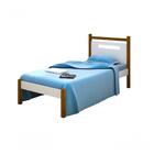 Cama Solteiro Branco Mel Com Colchão