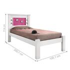 Cama Solteiro Buran Branco E Rosa