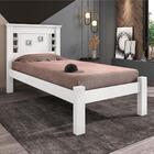 Cama Solteiro Buran Branco E Rosa