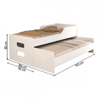 Cama Solteiro C/ Auxiliar Branco Com 2 Colchões - Bicama Elis