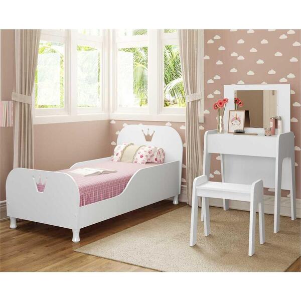 Cama Solteiro C/ Penteadeira 100% Mdf Rei/rainha Multimóveis