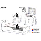 Cama Solteiro C/ Penteadeira 100% Mdf Rei/rainha Multimóveis