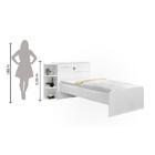 Cama Solteiro Cabeceira Baú 2 Gavetas 3 Nichos Hortencia Bran