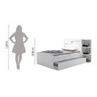 Cama Solteiro Cabeceira Baú Com Cama Auxiliar 0,88m 2 Gavetas