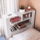 Cama Solteiro Cabeceira Com Prateleiras Easy - Cmr01a Branco