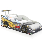 Cama Solteiro Carro Aerofólio Cinza