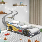 Cama Solteiro Carro Aerofólio Cinza