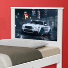 Cama Solteiro Carro Branco Potente