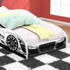 Cama Solteiro Carro Drift 88x188 Com Colchão D20 - Branco / B