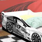 Cama Solteiro Carro Drift 88x188 Com Colchão D20 - Branco / B