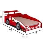 Cama Solteiro Carro Formula Vermelho