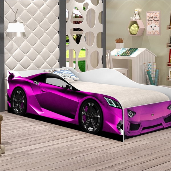 Cama Solteiro Carro Lamborghini, Moveis Quarto De Menina