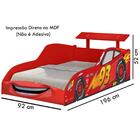 Cama Solteiro Carro Mc Veloz Vermelho