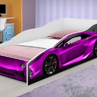 Cama Solteiro Carro Rosa com Colchão