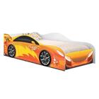 Cama Solteiro Carro Velocista Laranja