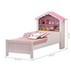 Cama Solteiro Carvalho Branco/rosa