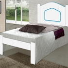 Cama Solteiro Celeste Branco E Azul