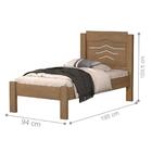 Cama Solteiro Cibele Castanho Com Colchão