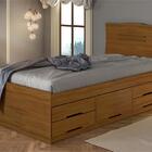 Cama Solteiro Com 5 Gavetas Julia Conquista Móveis