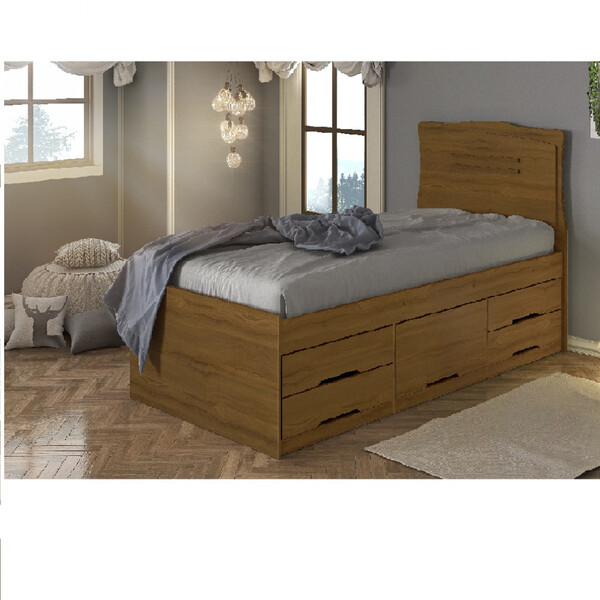 Cama Solteiro Com 5 Gavetas Julia Conquista Móveis