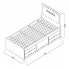 Cama Solteiro Com 5 Gavetas Julia Conquista Móveis