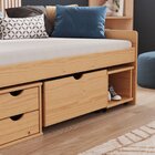 Cama Solteiro Com 5 Gavetas Madeira Maciça Floro Natural Pine