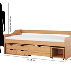 Cama Solteiro Com 5 Gavetas Madeira Maciça Floro Natural Pine