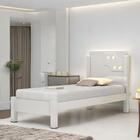 Cama Solteiro Com Aplique Espelho Colônia Branca