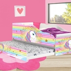 Cama Solteiro Com Auxiliar Unicórnio 3, Cama Infantil