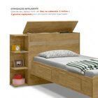 Cama Solteiro Com Baú 2 Gavetas E 3 Nichos Jade Nature Nature