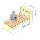 Cama Solteiro Com Baú 2 Gavetas Ravena Conquista Móveis