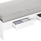 Cama Solteiro Com Baú Astrid Branco