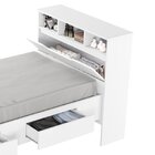 Cama Solteiro Com Baú Astrid Branco