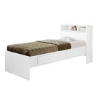 Cama Solteiro Com Baú Astrid Branco