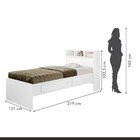 Cama Solteiro Com Baú Astrid Branco