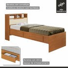 Cama Solteiro Com Baú Astrid Cinamomo/off White