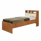 Cama Solteiro Com Baú Astrid Cinamomo/off White