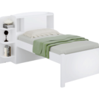 Cama Solteiro Com Cabeceira Baú - Milênio Plus-branco - Móvei